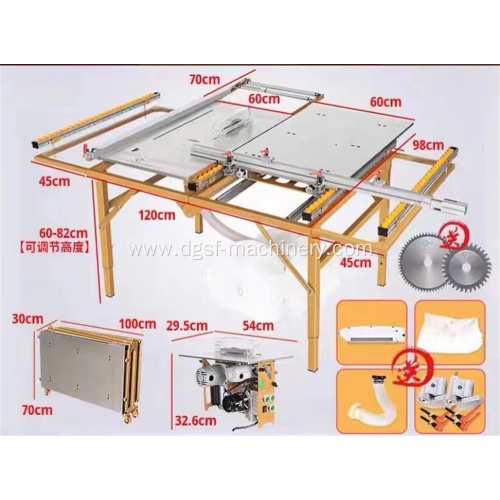 Multi Functional Double Invisible Folding Stainless Steel Table Saw DS-M001